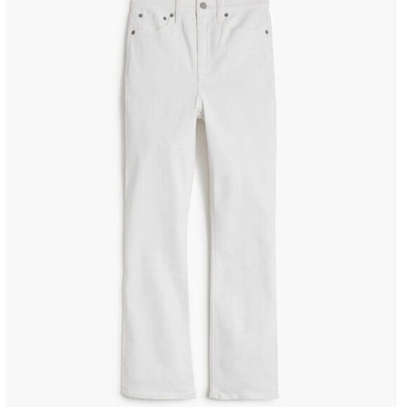 J. Crew Factory bx544  Flare crop high-rise white jean signature stretch NWT 29T - Picture 1 of 12